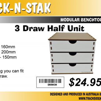 Rack N Stak - 3 Draw Half Unit - DRAW3H