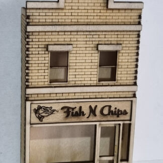 SM1064L - HO Scale - Laser Cut "Fish N Chip Shop" Low Relief