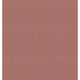 Trackside Models HO Scale Red Brick Paving Printed Sheet x2 per pack - TSRBP1
