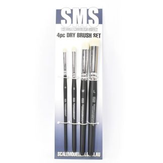 SMS 4pc Dry Brush Set - X Small, Small, Medium and Large