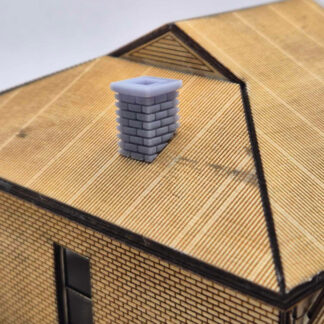 HO Scale - Angle Mounted Chimney Resin Printed x 5 - TP1002